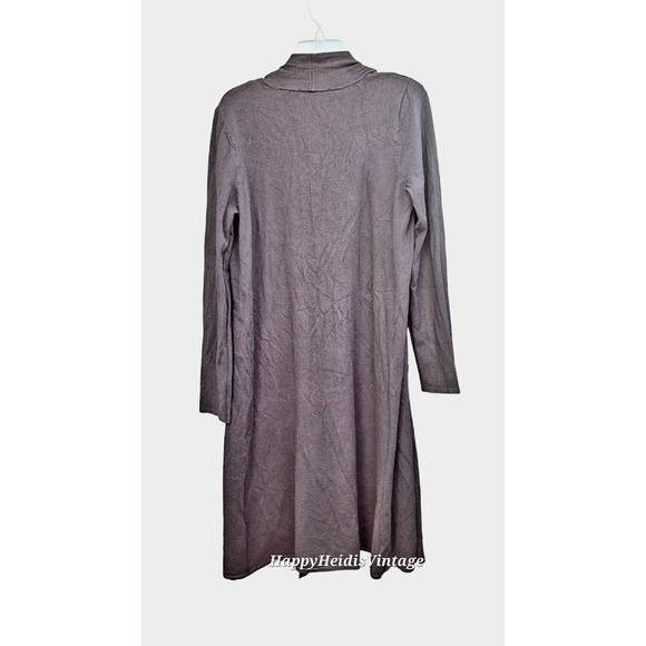 Cyrus Black Open Shawl Collar with Pockets Long Sleeve Cardigan Sweater - Picture 3 of 8